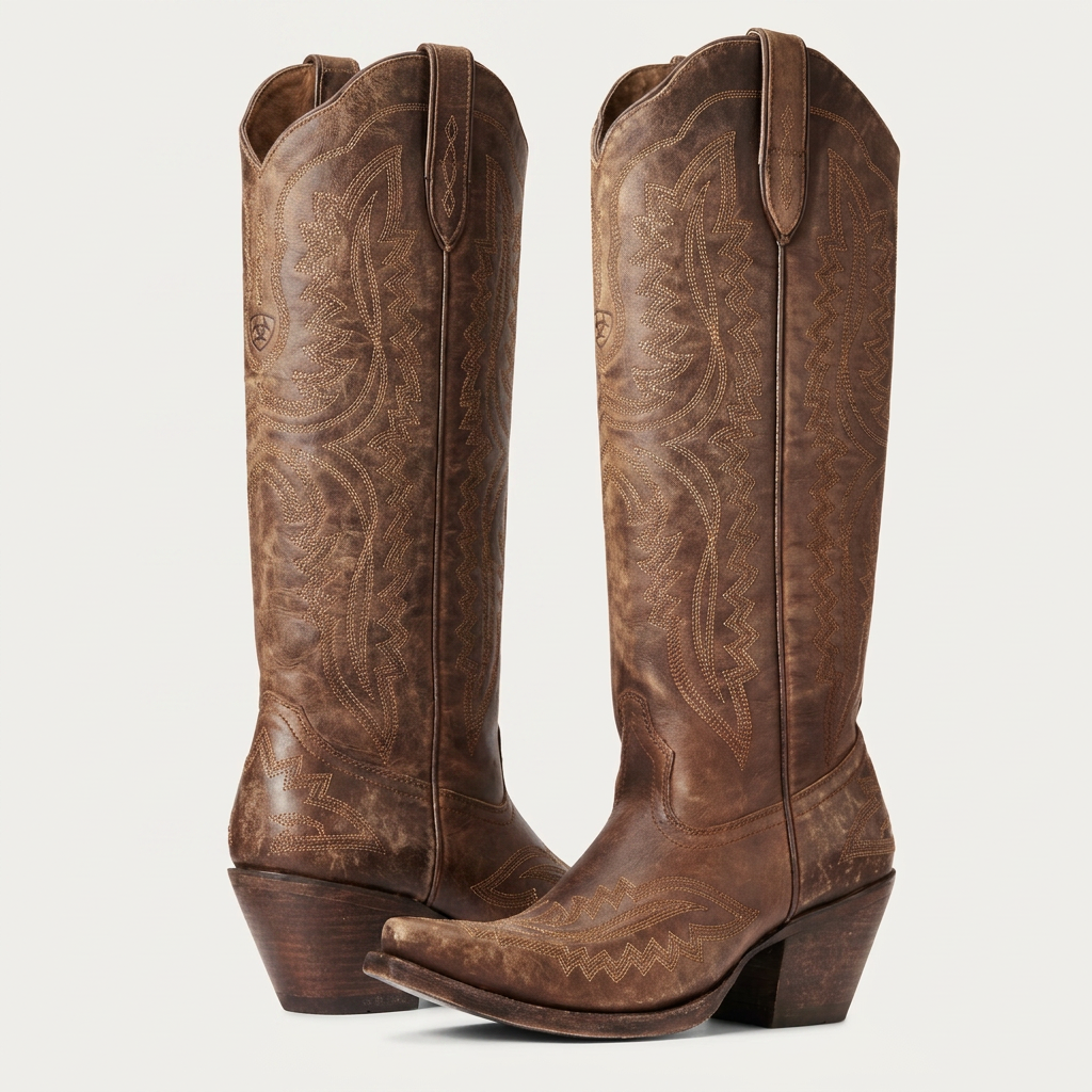 Sabrina | Women's Embroidered Knee High Boots – Western Pointed Toe Style