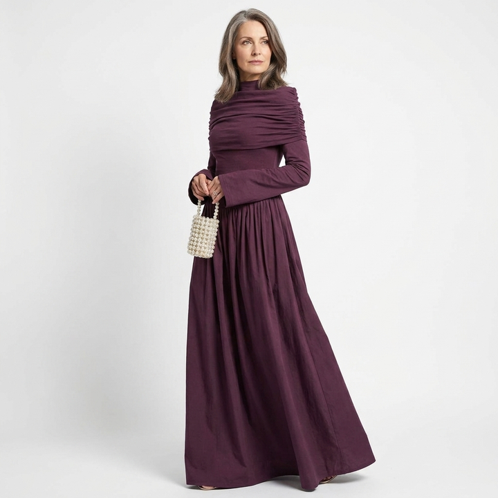 Womens Floral Bohemian Long Sleeve Maxi Dress Relaxed A-Line 8