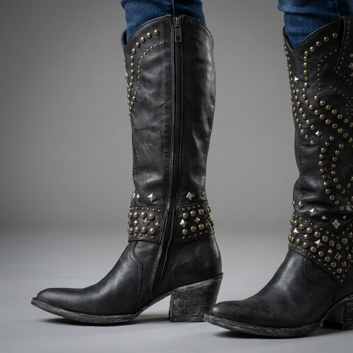 Womens Orthopaedic Pointed Toe Knee High Boots Leather 7