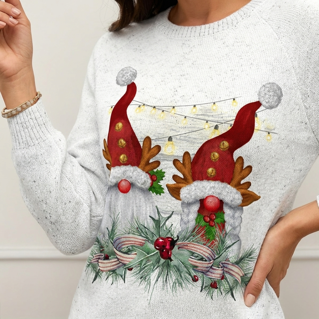Womens Christmas Jumper Snowman Reindeer Knit Pullover 8