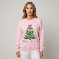 Womens Christmas Jumper Tree Print Long Sleeve Sweatshirt