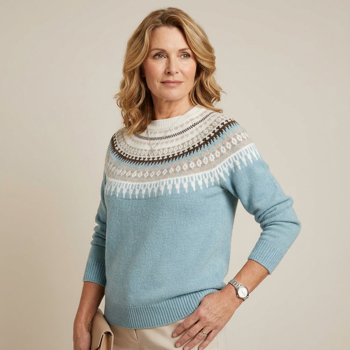 Womens Christmas Jumper Fair Isle Two Tone Knit 10