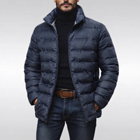 Men's Down Jacket Quilted Insulated Lightweight Puffer High Collar