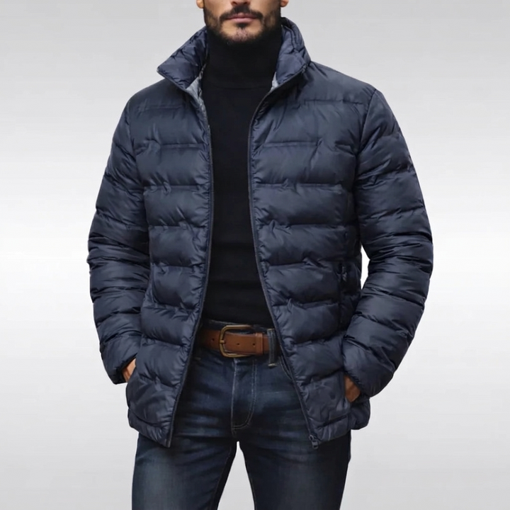 Men's Down Jacket Quilted Insulated Lightweight Puffer High Collar 8