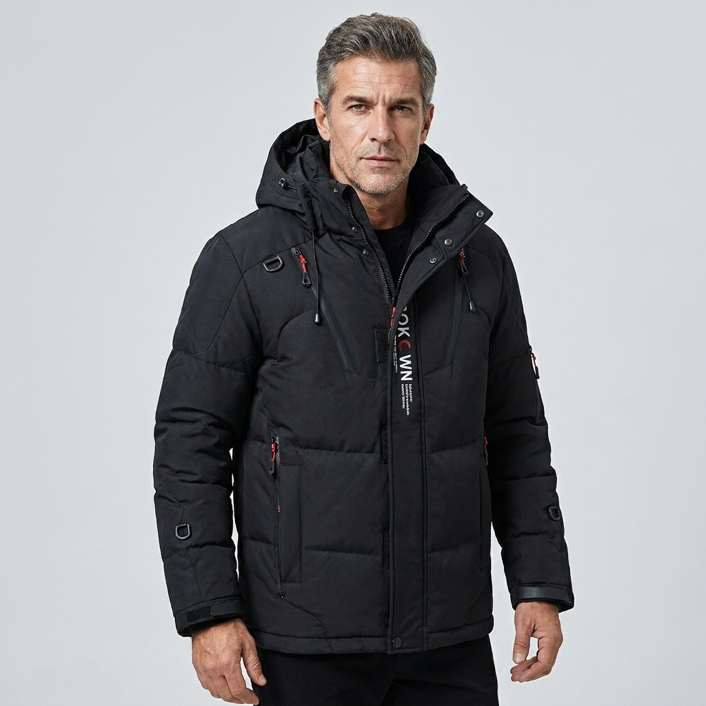 Men's Insulated Puffer Jacket Hooded Weather-Resistant 7