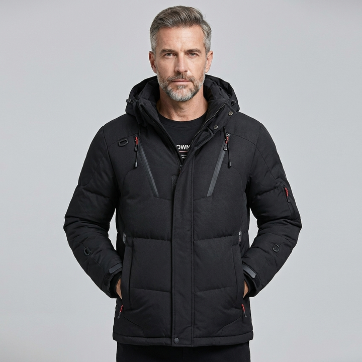 Men's Insulated Puffer Jacket Hooded Weather-Resistant 9