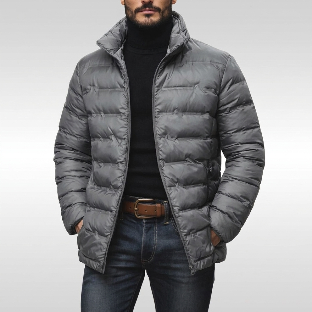 Men's Puffer Jacket Quilted Insulated Lightweight Synthetic 9
