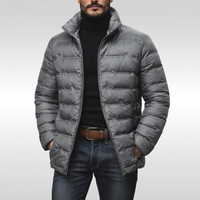 Men's Puffer Jacket Quilted Insulated Lightweight Synthetic