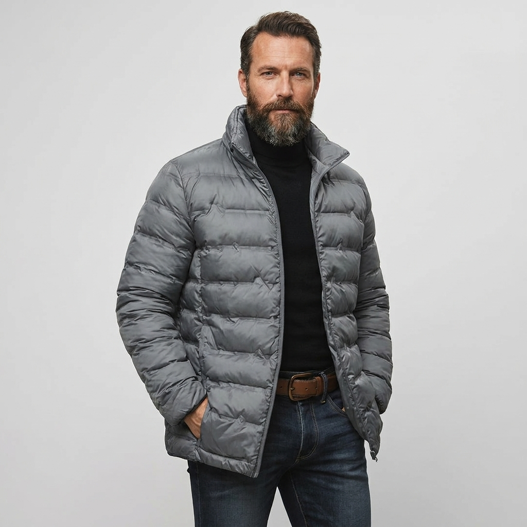 Men's Puffer Jacket Quilted Insulated Lightweight Synthetic 10