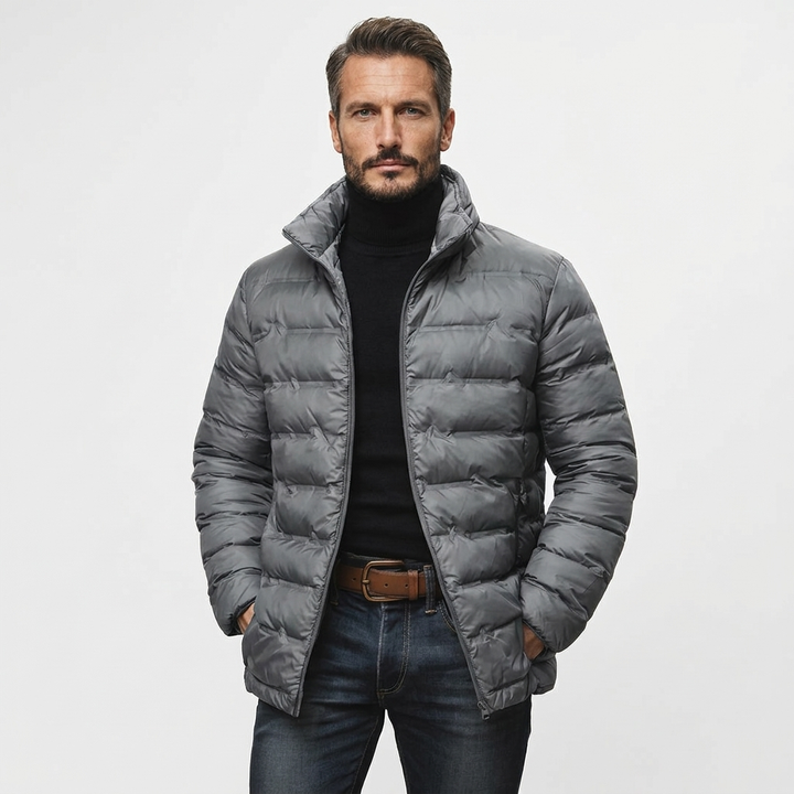 Men's Puffer Jacket Quilted Insulated Lightweight Synthetic 11