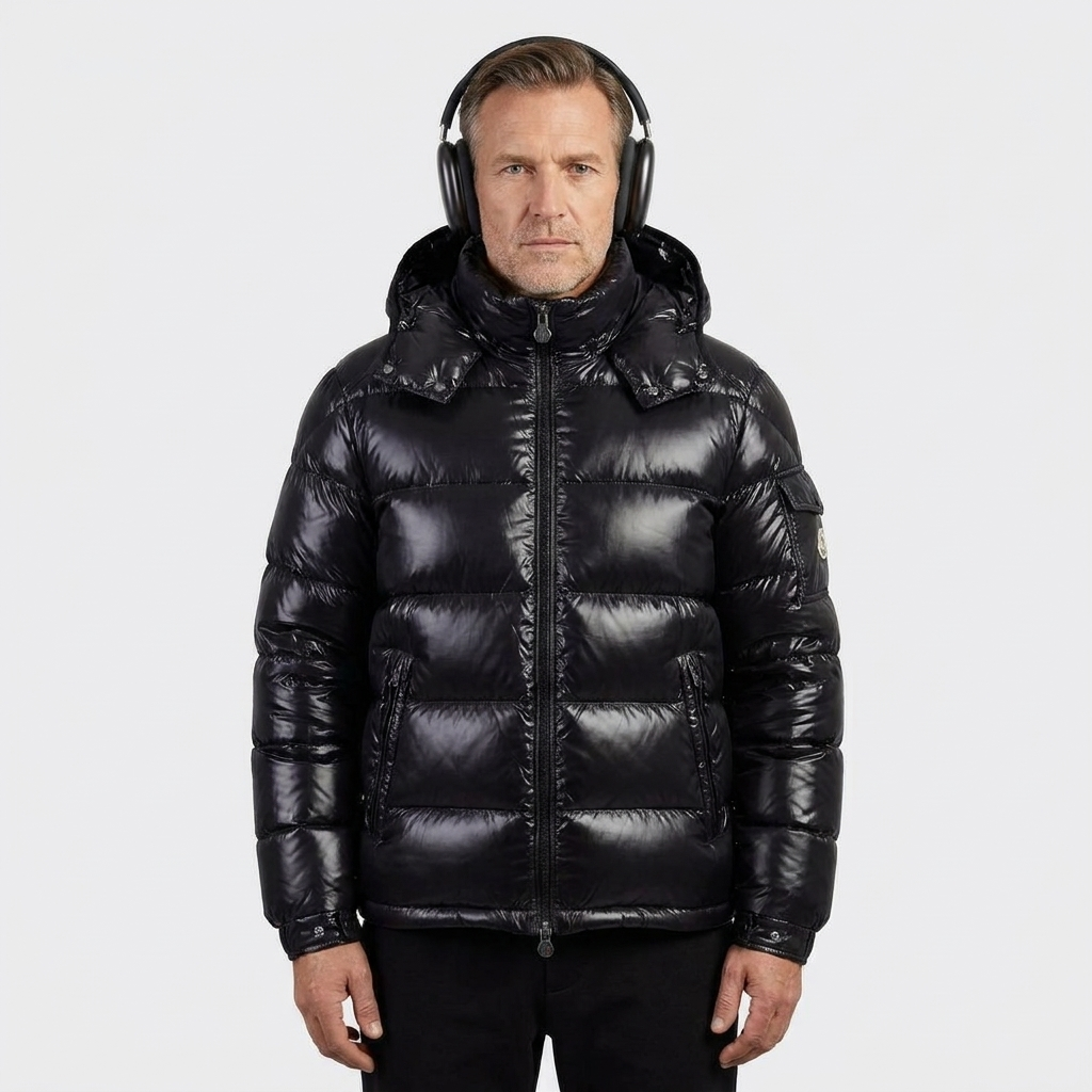 Men's Puffer Jacket Hooded Quilted Sherpa Lined 8