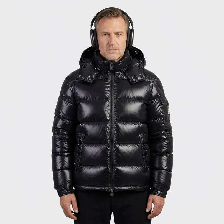 Men's Puffer Jacket Hooded Quilted Sherpa Lined 8