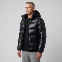 Men's Puffer Jacket Hooded Quilted Sherpa Lined