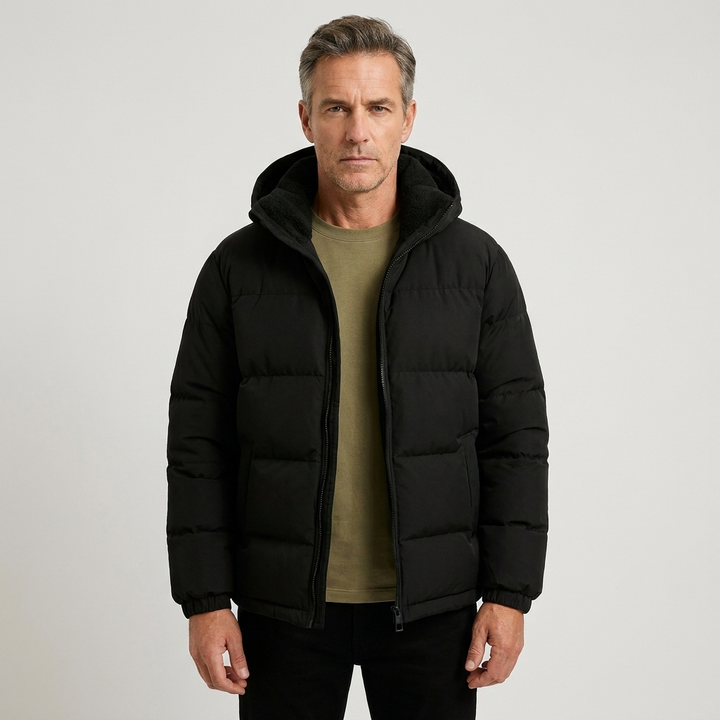 Men's Puffer Jacket Modern Insulated Hooded Lightweight 10
