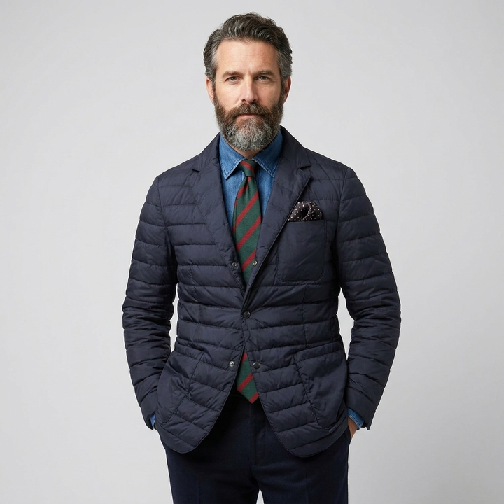 Men's Puffer Jacket Quilted Lightweight Smart Casual 3