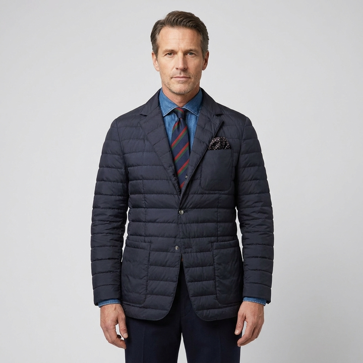 Men's Puffer Jacket Quilted Lightweight Smart Casual 1