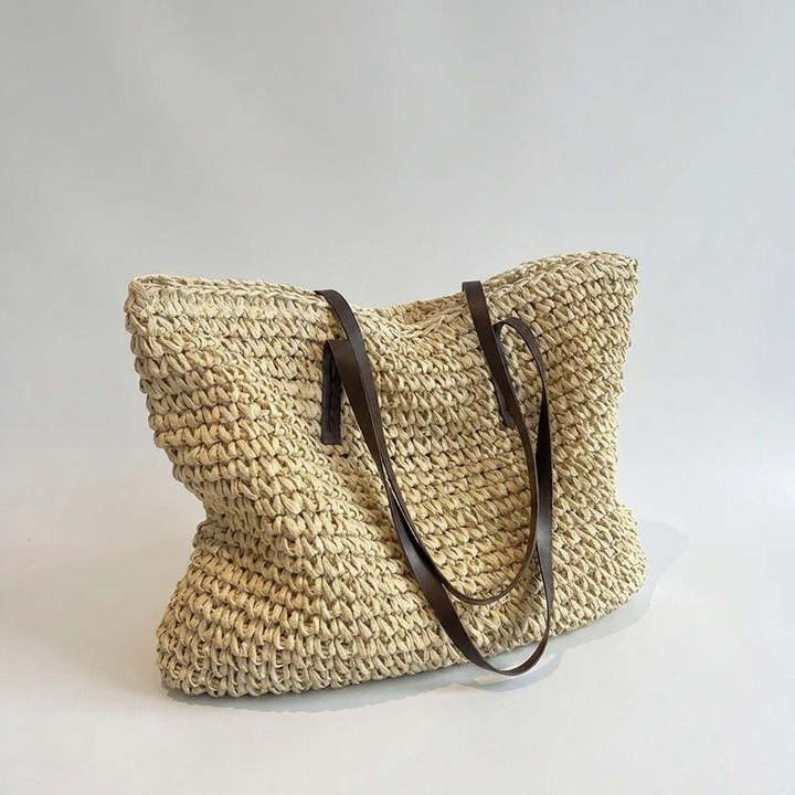 Womens Woven Lightweight Tote Bag With Durable Straps 10