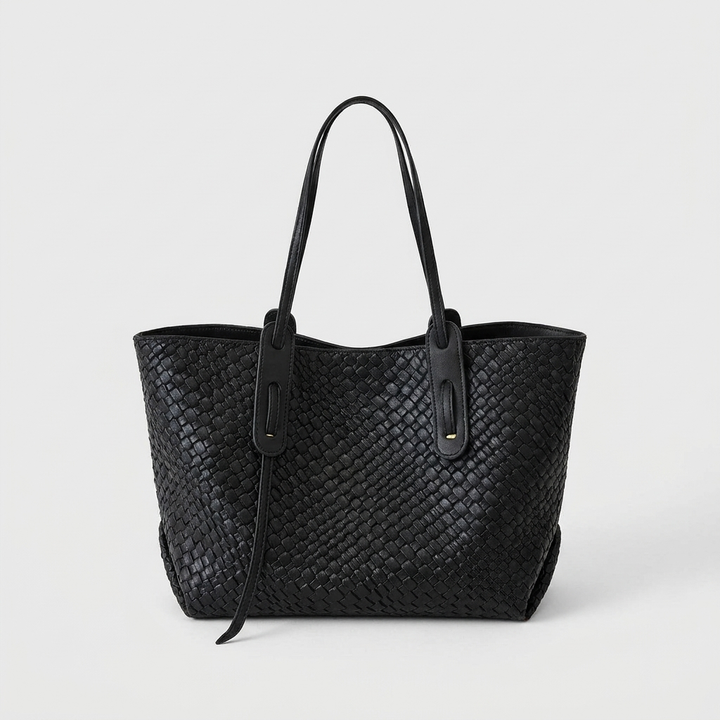 Womens Chic Practical Tote Bag With Outer Pockets Cord 10