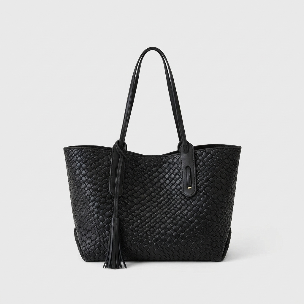 Womens Elegant Spacious Tote Bag Lightweight Woven Fabric 10