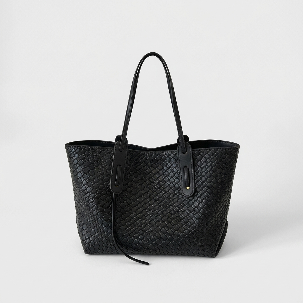 Womens Elegant Spacious Tote Bag Lightweight Woven Fabric 11