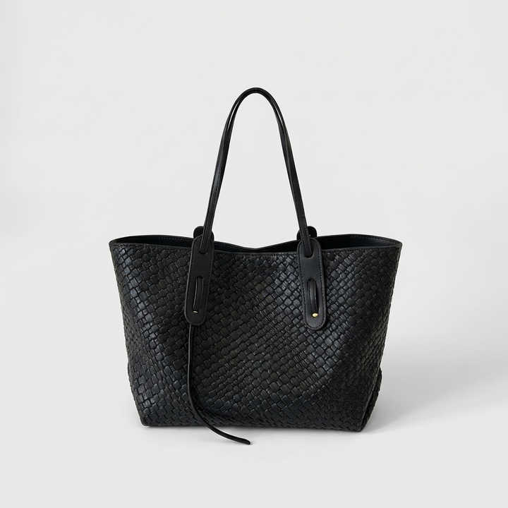 Womens Elegant Spacious Tote Bag Lightweight Woven Fabric 11