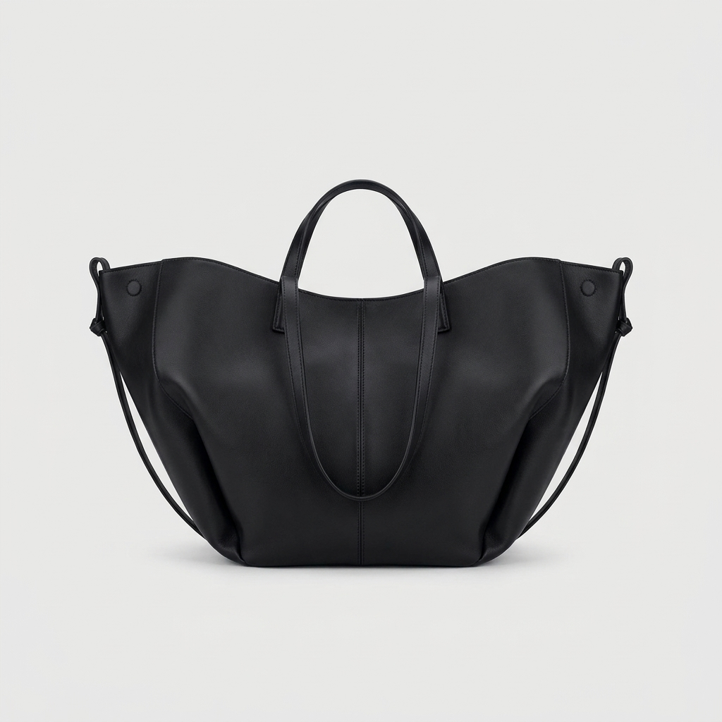Womens Vintage Classic Large Tote Bag Leather 9