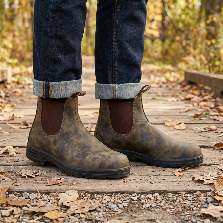 Men's Waterproof Slip-On Chelsea Boots Vegan Leather