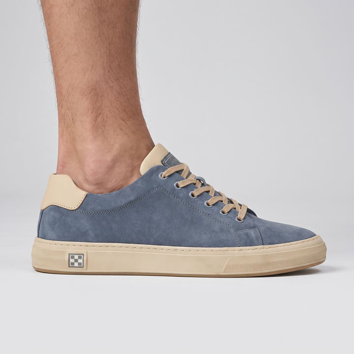 Mens Trainers Structured Low-Top Stitched Detail Canvas 8