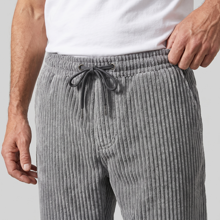 Mens Trousers Casual Relaxed Fit Corduroy Cotton Blend 12