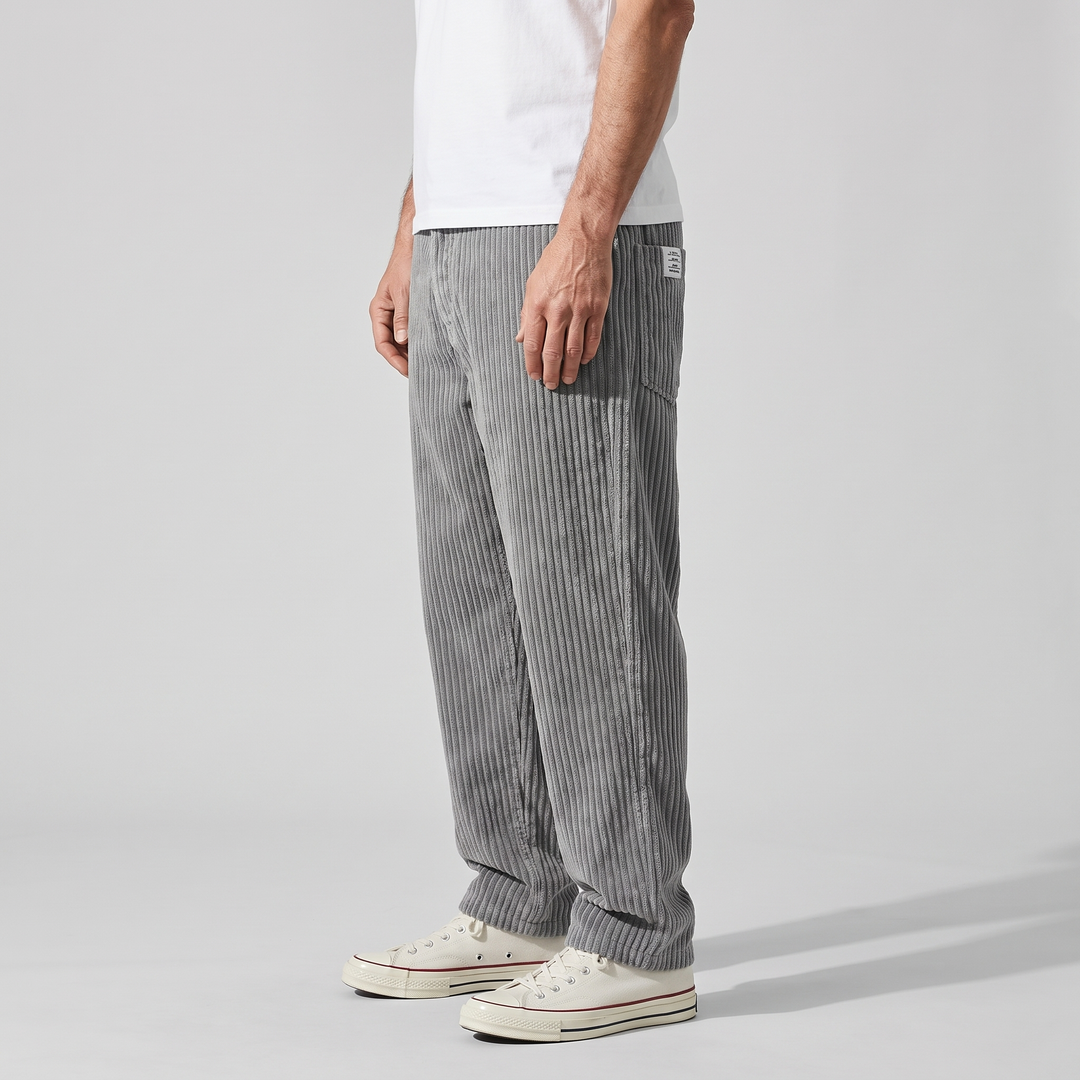 Mens Trousers Casual Relaxed Fit Corduroy Cotton Blend 11