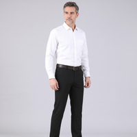 Mens Trousers Structured Stretch Fit Flexible Fabric