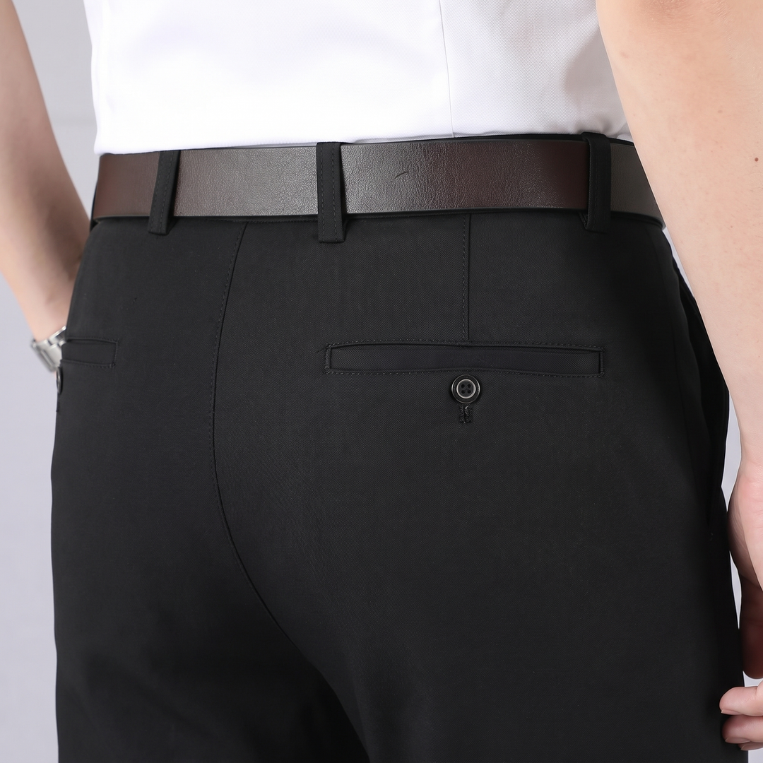Mens Trousers Structured Stretch Fit Flexible Fabric 10