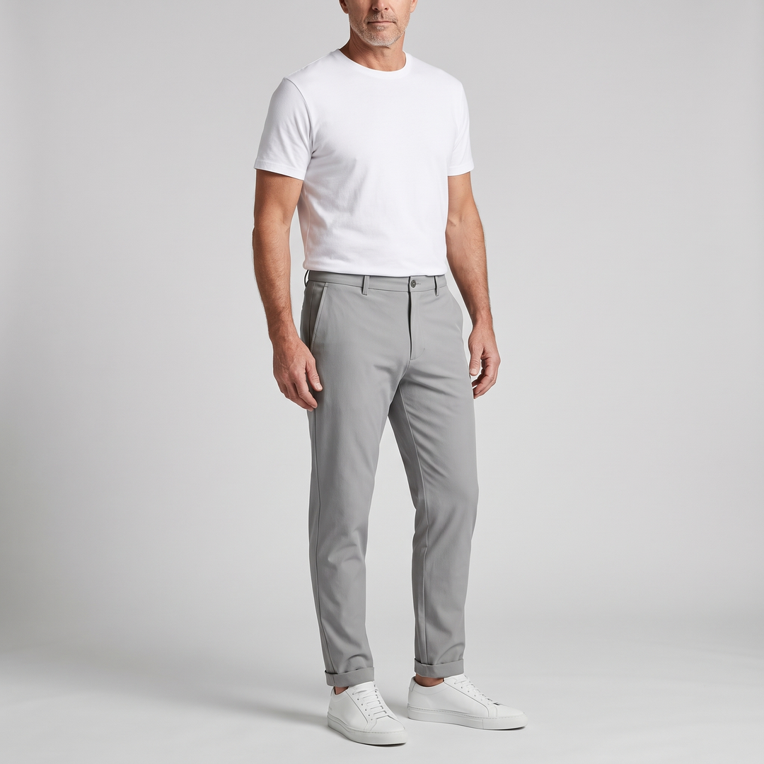 Mens Trousers Slim Tapered Stretch Performance Fiber 12
