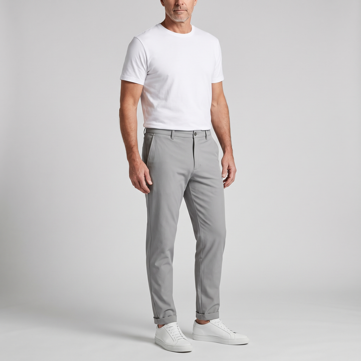 Mens Trousers Slim Tapered Stretch Performance Fiber 12