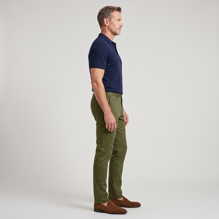 Mens Trousers Tailored Smart Casual Chino Cotton Blend 11