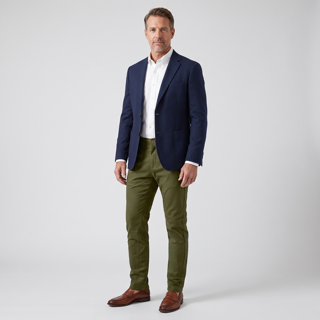 Mens Trousers Tailored Smart Casual Chino Cotton Blend 10