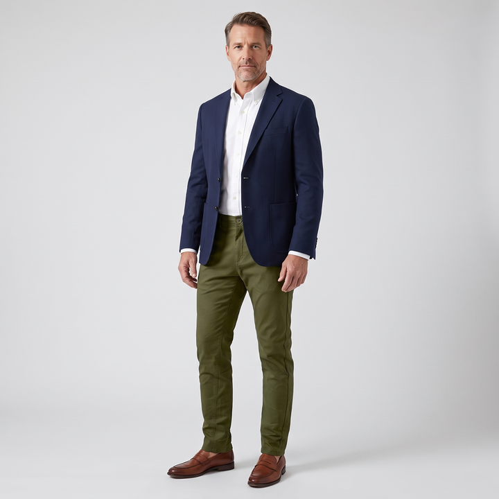 Mens Trousers Tailored Smart Casual Chino Cotton Blend 10