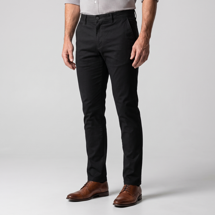 Mens Trousers Slim Fit Tailored Chino Cotton Casual 5