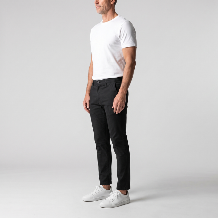 Mens Trousers Slim Fit Tailored Chino Cotton Casual 6
