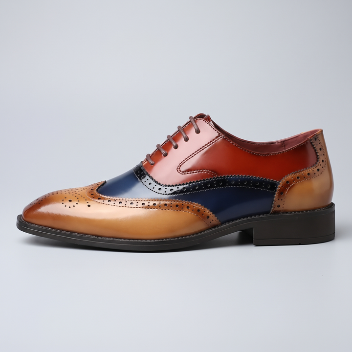 Men's Oxford Shoes Wingtip Brogue Leather Dress Shoes 10