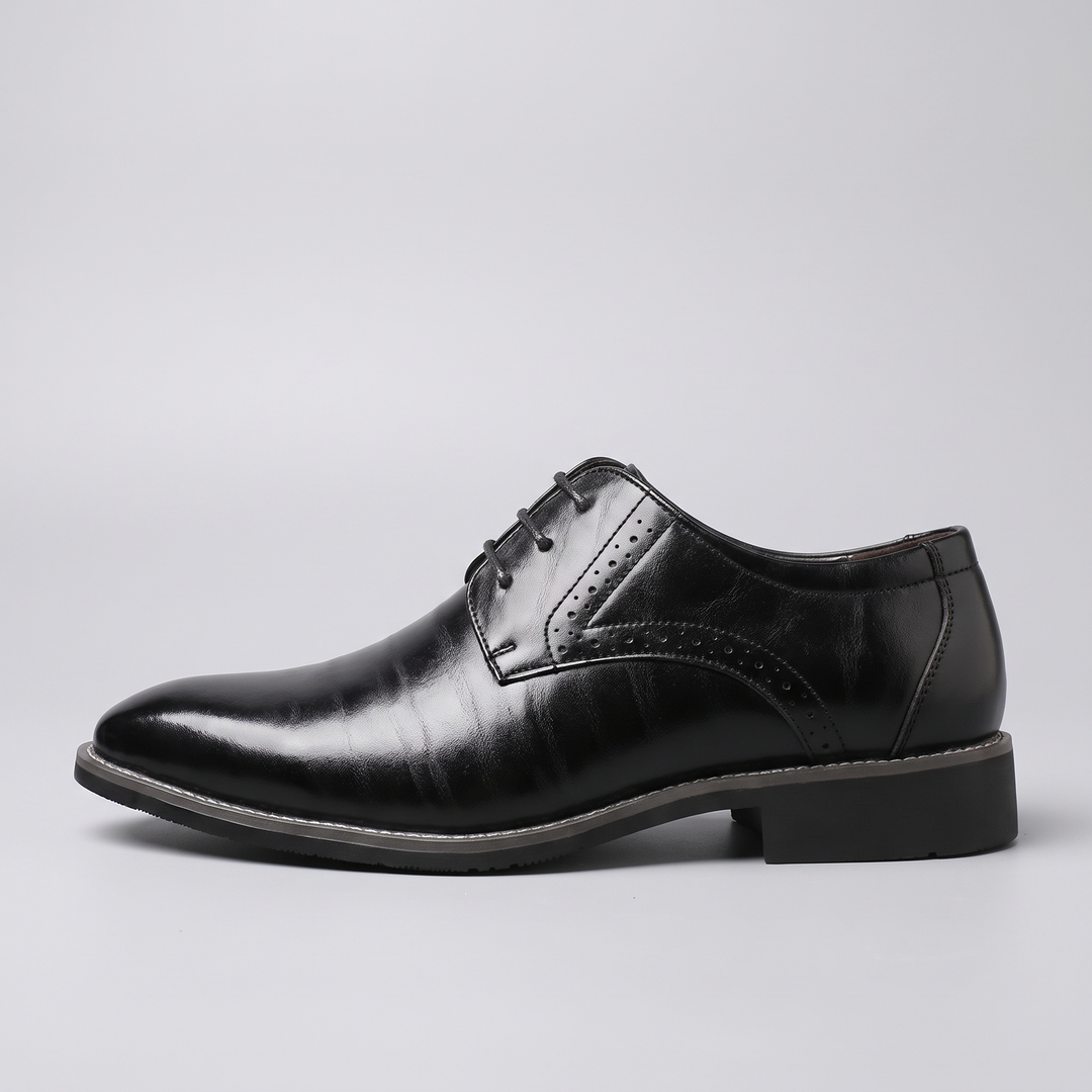 Men's Oxford Shoes Polished Brogue Leather Formal Shoes 6