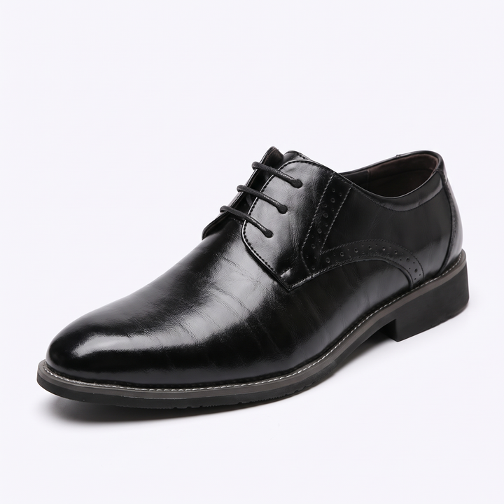 Men's Oxford Shoes Polished Brogue Leather Formal Shoes 5