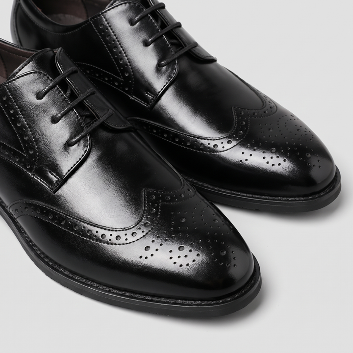 Men's Oxford Shoes Polished Brogue Leather Formal Shoes 7