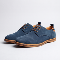 Men's Classic Derby Lace-Up Suede Shoes Smart Casual