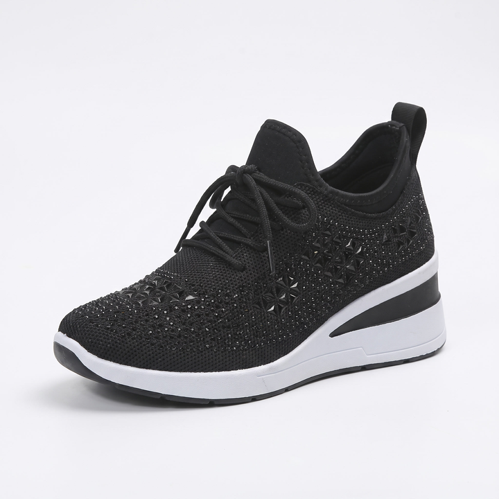 Women's Trainers Mesh Comfort Shoes Orthopaedic Rhinestone Strap 7