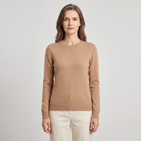 Women's Crew Neck Soft Knit Jumper Long Sleeve – Camel