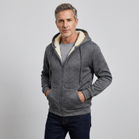 Men's Heavyweight Fleece Hooded Jacket for Winter Activities