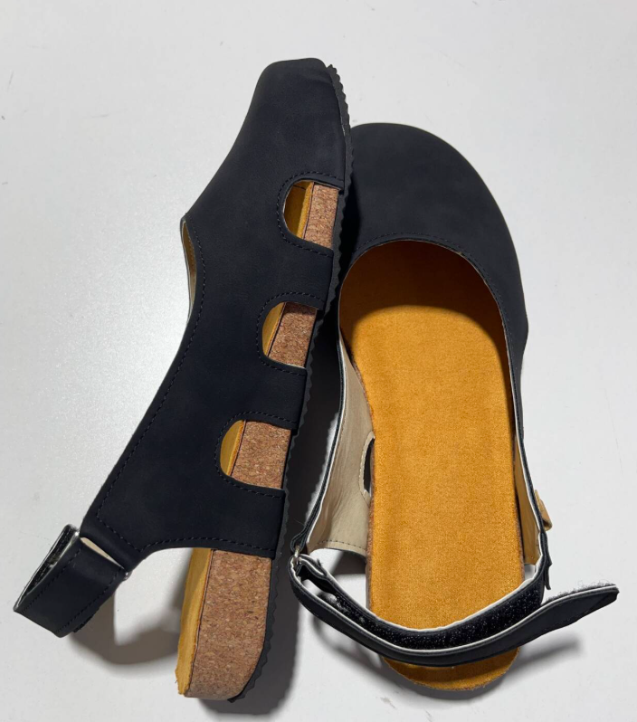 Avarca | Leather Slingback Menorcan Orthopedic Flats with Suede Footbed