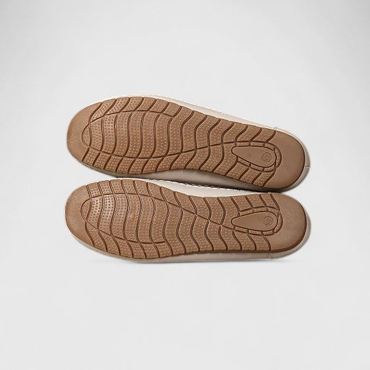 Danica | Floral Cut-Out Slip-On Orthopedic Flats in Leather