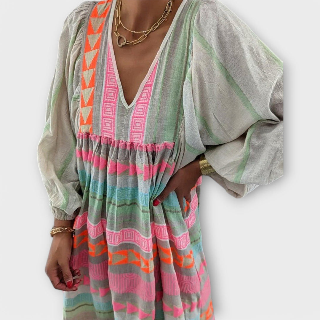 Zara | Tribal Print Smock Summer Dress
